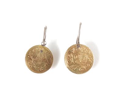 Paar Ohrringe türkische 2 Rumi Altin Goldmünzen (830) - Arte, antiquariato e gioielli
