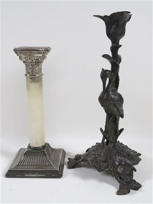 Zwei verschiedene Kerzenleuchter, Ende 19./ 1. Hälfte 20. Jahrhundert - Kunst, Antiquitäten und Schmuck