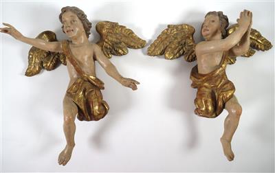 Zwei schwebende Engel im Barockstil, 20. Jahrhundert - Arte, antiquariato e gioielli