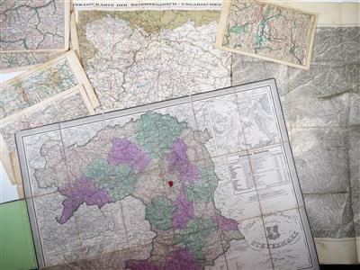 Konvolut von 18 Stück Landkarten aus Alt-Österreich, um 1900 - Art, antiques and jewellery