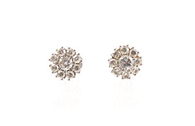 2 Brillant-Diamantohrstecker zus. ca. 0,75 ct - Kunst, Antiquitäten und Schmuck