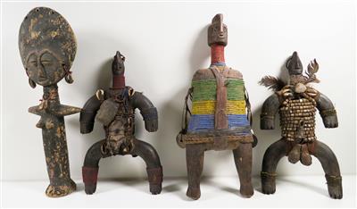 4 afrikanische Fruchtbarkeitsfiguren, 20. Jahrhundert - Umění, starožitnosti a šperky