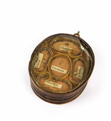 Horndose-Reliquienkapsel, Salzburg, 17. Jahrhundert - Umění, starožitnosti a šperky