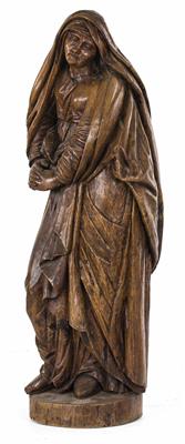 Hl. Maria aus einer Kreuzigungsgruppe, wohl Niederländisch, 1. Hälfte 17. Jahrhundert - Schmuck, Kunst und Antiquitäten