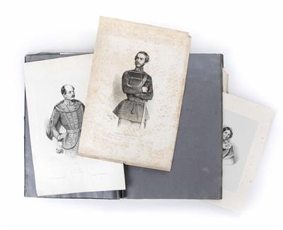 Nachlass Graf Thun: Folioband mit 51 Portraitgrafiken - Schmuck, Kunst und Antiquitäten