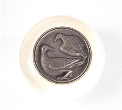 Brosche - zwei Tauben - Schmuck, Kunst und Antiquitäten
