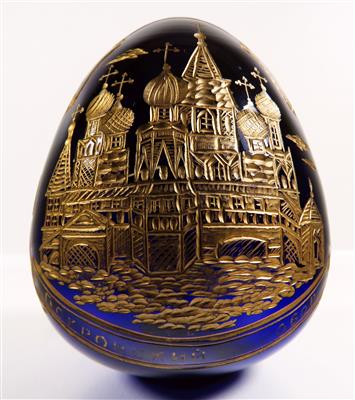 Glas-Ei in der Art Fabergé, 20. Jahrhundert - Jewellery, antiques and art