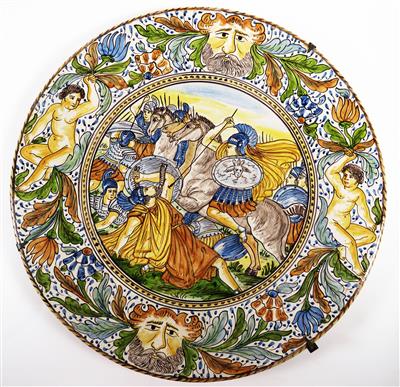 Großer Teller, Italien, Pesaro?, 19. Jahrhundert - Klenoty, umění a starožitnosti