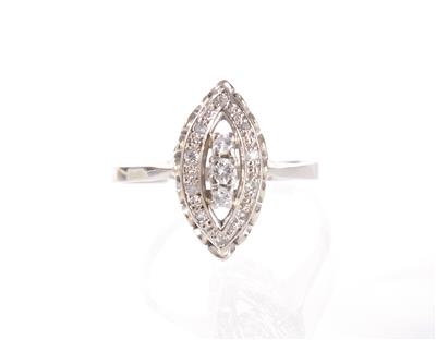 Brillant-Diamantdamenring zus. ca. 0,20 ct - Schmuck, Kunst und Antiquitäten