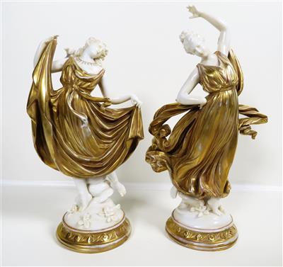 Paar Tänzerinnen, Anfang 20. Jahrhundert - Jewellery, antiques and art
