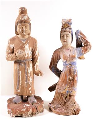 Zwei Figuren, China, 20. Jahrhundert - Schmuck, Kunst und Antiquitäten
