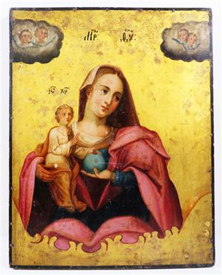 Serbische Ikone unter westlichem Einfluss, Ende 19. Jahrhundert - Gioielli, arte e antiquariato