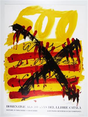 Ausstellungsplakat mit Motiv von Antoni Tapies, 1974 - Obrazy