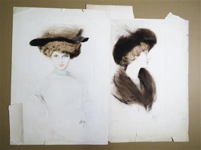 Jean Helleu * (1894-1985) 2 Radierungen - Obrazy