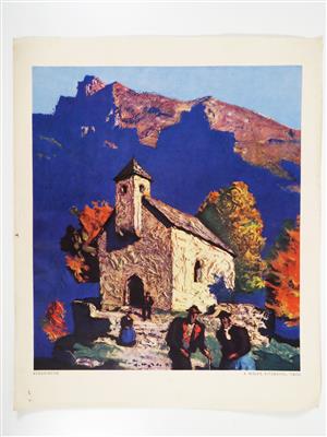 Vintage-Druck aus dem Kunstverlag Alfons Walde (1891-1958) - Grafiken