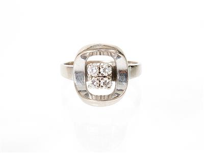 Diamantdamenring zus. ca. 0,20 ct - Jewellery, antiques and art