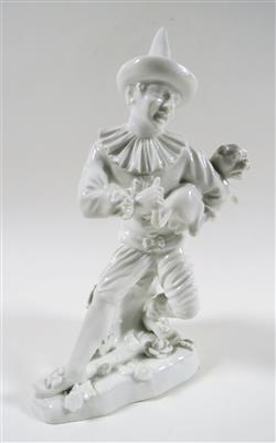 Harlekin mit Mops, wohl Böhmen, 19./20. Jahrhundert - Jewellery, antiques and art