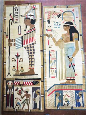 Zwei Wandbehänge, Ägypten, 1. Drittel 20. Jahrhundert - Klenoty, umění a starožitnosti