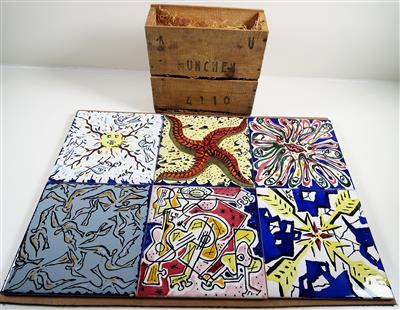 Serie von sechs Keramikfliesen "La Suite Catalane", - Klenoty, umění a starožitnosti