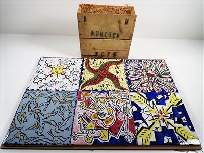 Serie von sechs Keramikfliesen "La Suite Catalane", - Gioielli, arte e antiquariato