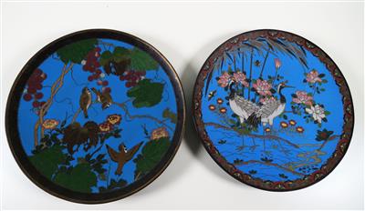 Zwei Cloisonné-Teller, Japan, Meiji-Periode - Schmuck, Kunst & Antiquitäten