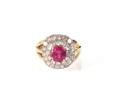 Diamantdamenring zus. ca. 0,90 ct - Jewellery, antiques and art