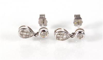 2 Brillant-Diamantohrstecker zus. ca. 0,45 ct - Gioielli, arte e antiquariato