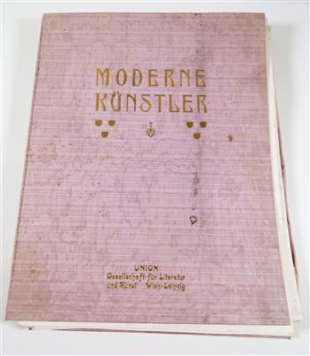 Grafikmappe: Moderne Künstler- Union Gesellschaft für Literatur und Kunst, Wien-Leipzig - Gioielli, arte e antiquariato