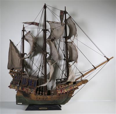 Dreimast-Schiffsmodell, 20. Jhdt. - Schmuck, Kunst & Antiquitäten