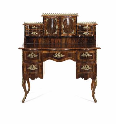 Neorokoko-Schreibtisch mit Aufsatz, 2. Hälfte 19. Jahrhundert - Schmuck, Kunst & Antiquitäten