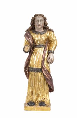 Weibliche Heilige, Alpenländisch, 17./18. Jahrhundert - Schmuck, Kunst & Antiquitäten