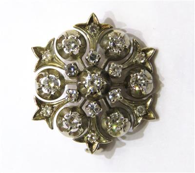 Brillant-Diamantbrosche zus. ca. 0,75 ct - Jewellery, antiques and art