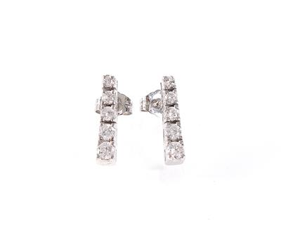 2 Brillantohrsteckgehänge zus. ca. 0,50 ct - Schmuck, Kunst & Antiquitäten