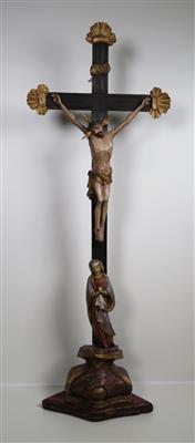Standkruzifix, Alpenländisch,19./20. Jahrhundert - Jewellery, antiques and art