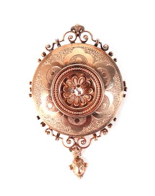 Diamantrautenbrosche - Jewellery, antiques and art
