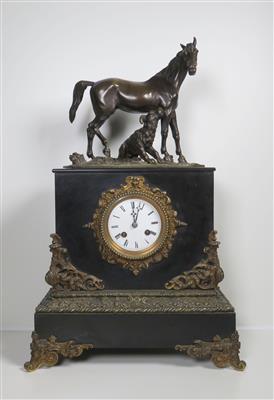 Französische Kommodenuhr, Napoleon III., um 1850 - Klenoty, umění a starožitnosti
