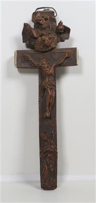 Reliquien-Wetterkreuz, Alpenländisch, 19. Jahrhundert - Gioielli, arte e antiquariato