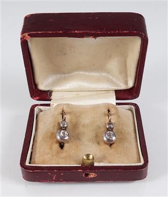 2 Altschliffdiamantohrringe zus. ca. 0,35 ct - Jewellery, antiques and art