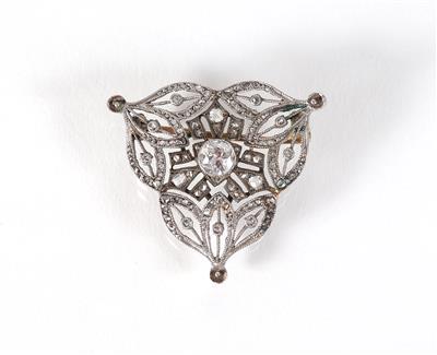 Altschliffdiamantbrosche ca. 0,30 ct - Schmuck, Kunst & Antiquitäten