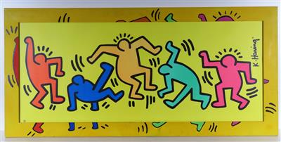 Kunstdruck nach Keith Haring - Schmuck, Kunst & Antiquitäten