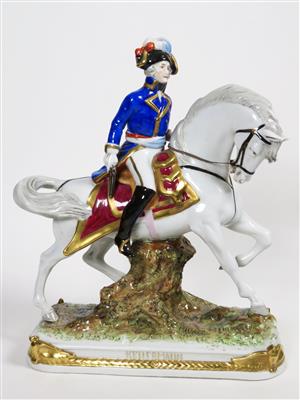 Napoleonischer General Kellermann zu Pferd, Scheibe-Alsbach, Thüringen 20. Jahrhundert - Schmuck, Kunst & Antiquitäten