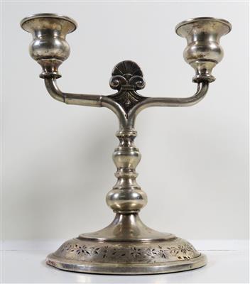 Zweiarmiger Kerzenleuchter, 2. Hälfte 19. Jahrhundert - Jewellery, antiques and art