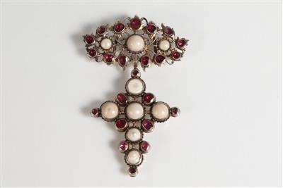 Anhänger mit Kreuz, wohl Frankreich, Ende 18. Jahrhundert - Gioielli, arte e antiquariato