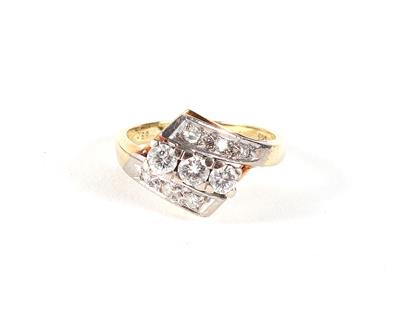 Brillant-Diamantdamenring zus. 0,59 ct - Jewellery, antiques and art