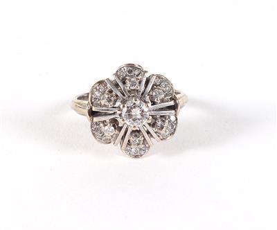 Brillant-Diamantdamenring zus. ca. 0,65 ct - Gioielli, arte e antiquariato