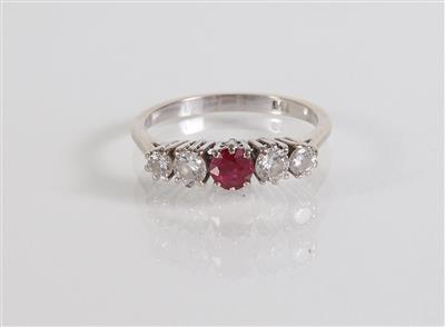 Brillant Rubin Ring - Jewellery, antiques and art