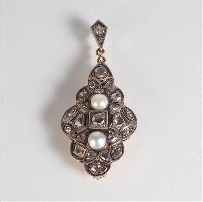 Diamantrautenanhänger zus. ca. 1,20 ct - Jewellery, antiques and art