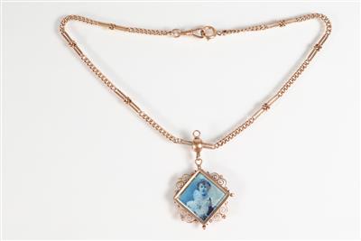 Uhr- bzw. Halskette mit Anhänger - Jewellery, antiques and art