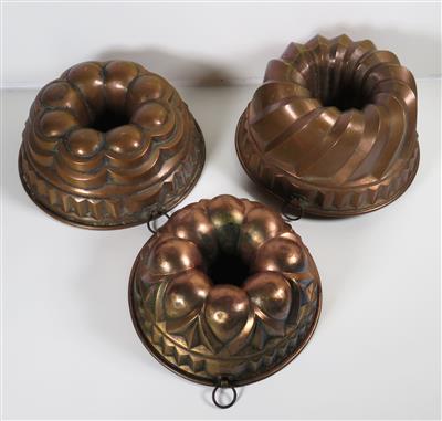 Drei Guglhupfformen, 19. Jahrhundert - Schmuck, Kunst und Antiquitäten