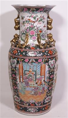 Famille rose Bodenvase, China, 20. Jahrhundert - Klenoty, umění a starožitnosti